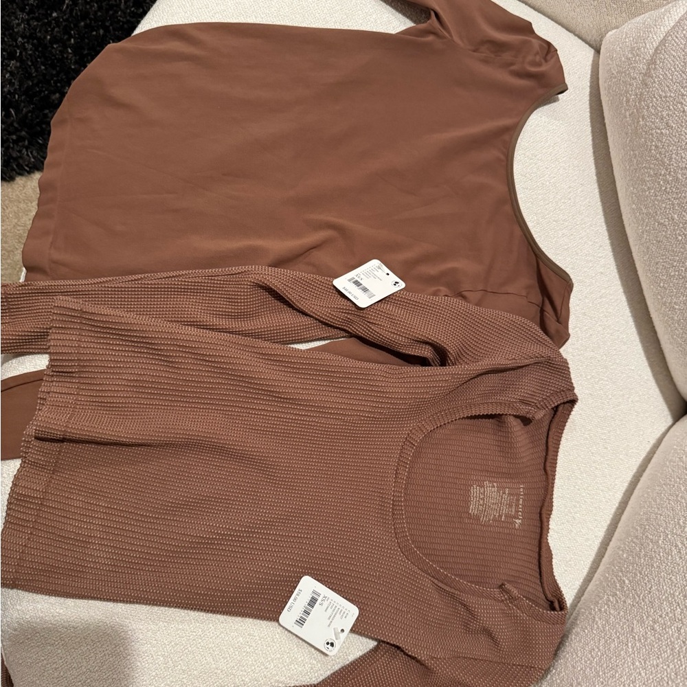 Free people bundle Brown Long Sleeve Tees for Women new with tags